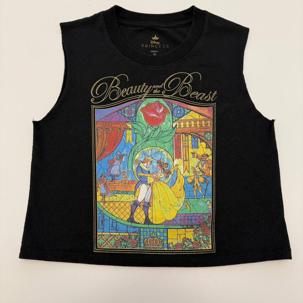 Disney Black Beauty and the Beast Women's Crop Top